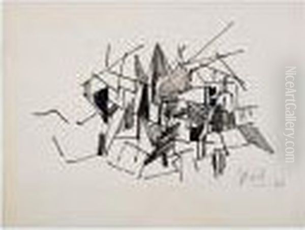 Composition Oil Painting by Nicolas De Stael