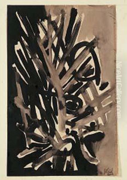 Composition, Circa 1945 Oil Painting by Nicolas De Stael