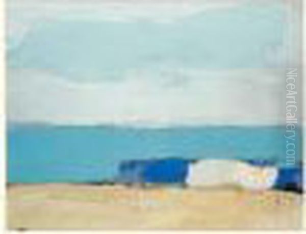 Plage (souvenir Du Midi) Oil Painting by Nicolas De Stael