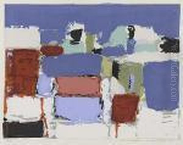 Mediterranee>. Oil Painting by Nicolas De Stael