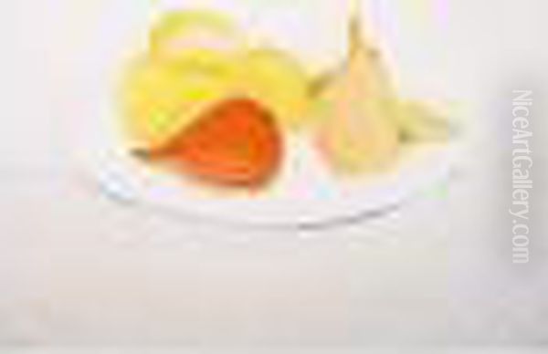 Fruits (nature Morte, Fruits) Oil Painting by Nicolas De Stael