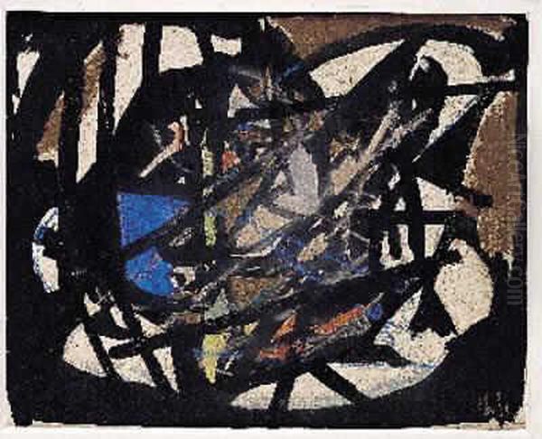 Composition, Circa 1948 Oil Painting by Nicolas De Stael