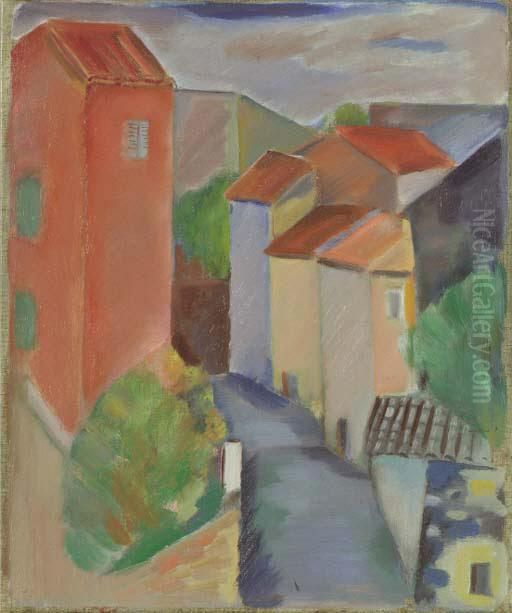Paysage Du Broc Oil Painting by Nicolas De Stael