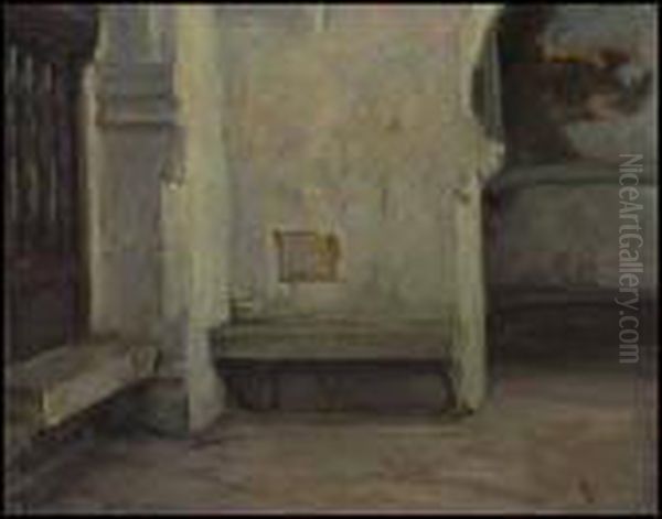 Au Coin Du Choeur D'une Chapelle En Bretagne Oil Painting by Marc-Aurele Foy De Suzor-Cote