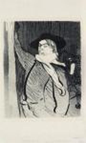 Aristide Bruant Oil Painting by Henri De Toulouse-Lautrec