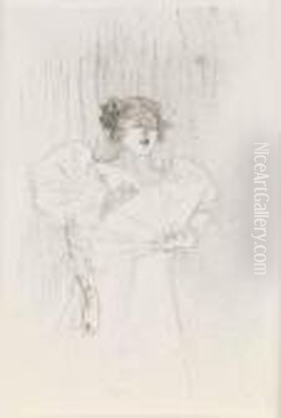 Luce Myres, 
De Face Oil Painting by Henri De Toulouse-Lautrec