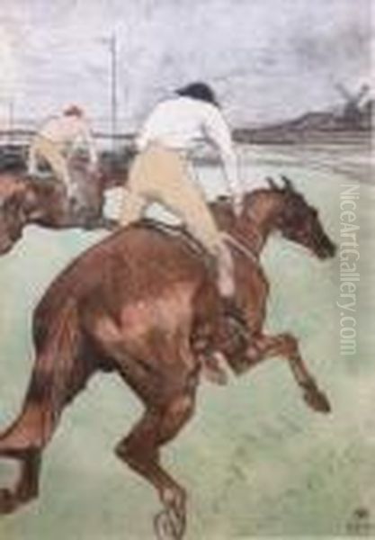 Le Jockey Oil Painting by Henri De Toulouse-Lautrec