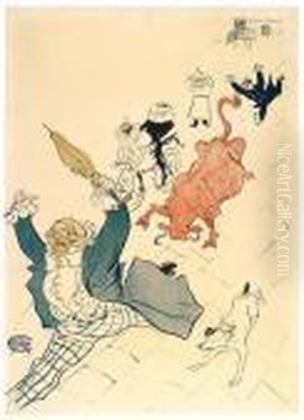 La Vache Enragee Oil Painting by Henri De Toulouse-Lautrec