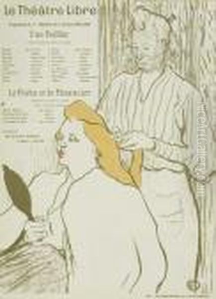 La Coiffure, Programme Du Theatre Libre Oil Painting by Henri De Toulouse-Lautrec