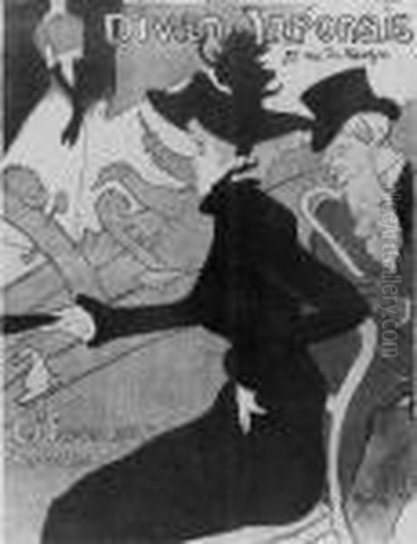 Divan Japonais (d. 341; A. 11; W. P11) Oil Painting by Henri De Toulouse-Lautrec