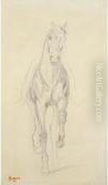 Cheval De Selle Oil Painting by Edgar Degas