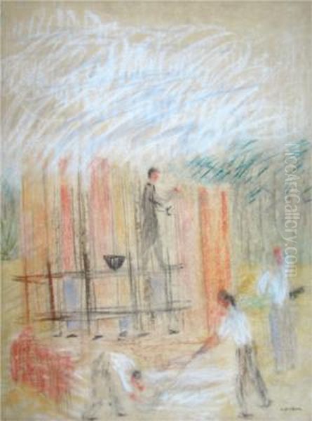 Casa Incostruzione Oil Painting by Angelo Del Bon