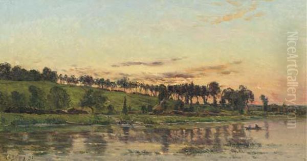 Lavandieres Oil Painting by Hippolyte Camille Delpy