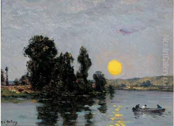 Bord De Riviere, L'oise Oil Painting by Hippolyte Camille Delpy
