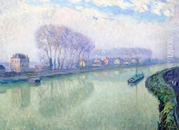 The Marne at Ponponne Oil Painting by Henri Lebasque