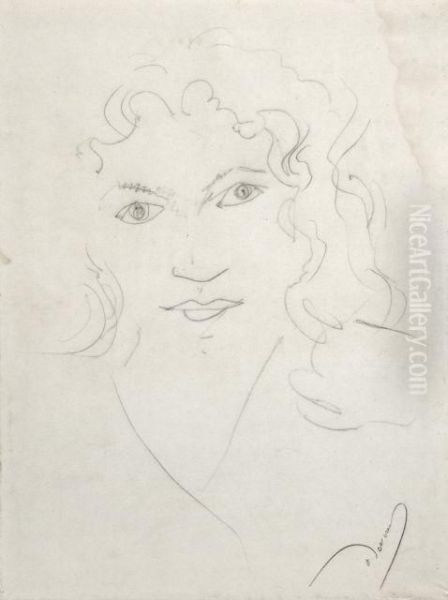 Portrait De Femme Oil Painting by Andre Derain