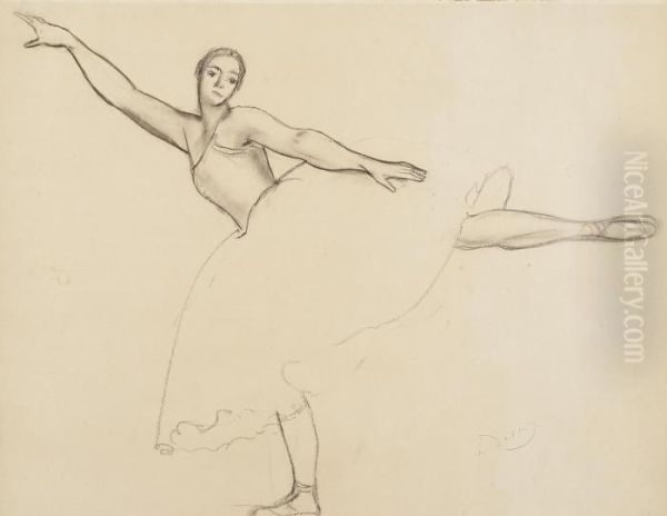 Ballerine Oil Painting by Andre Derain