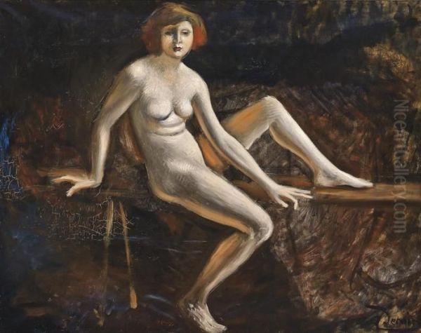 Nu Assis Oil Painting by Andre Derain