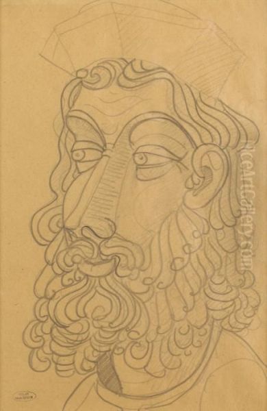 Barbu Au Chapeau Oil Painting by Andre Derain