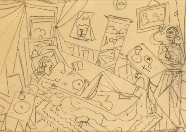 L'atelier Oil Painting by Andre Derain