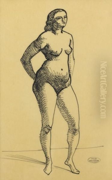 Nu Debout Oil Painting by Andre Derain