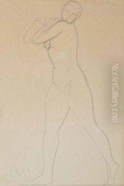 Nu De Profil Oil Painting by Andre Derain