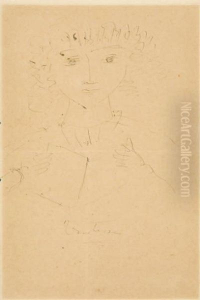 Tristesse, 
Femme Au Livre Oil Painting by Andre Derain