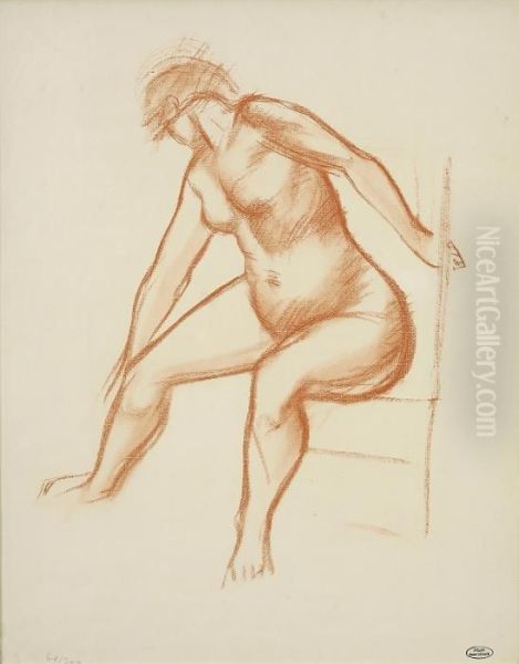Nue Oil Painting by Andre Derain