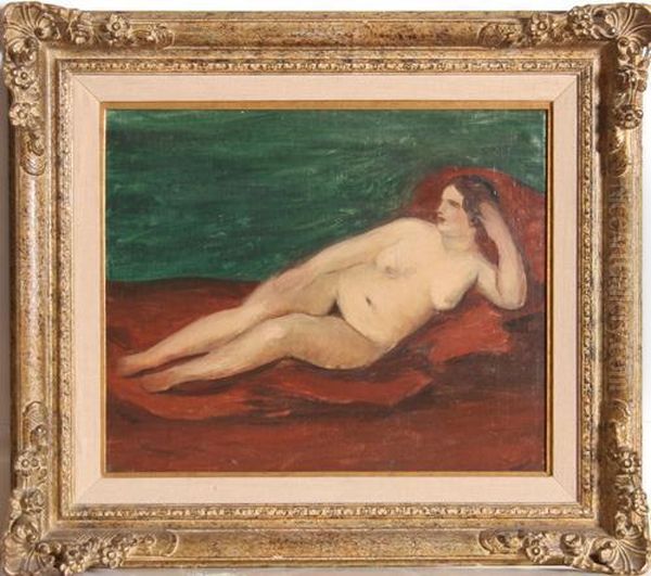 Reclining Nude Oil Painting by Andre Derain
