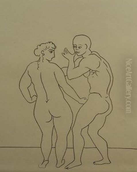 L'homme Et La Femme Oil Painting by Andre Derain