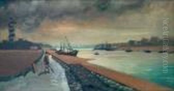 L'entree Du Port De Gravelines Oil Painting by Andre Derain