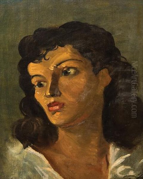 Portrait De Femme Oil Painting by Andre Derain