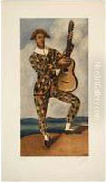 Arlequin Oil Painting by Andre Derain