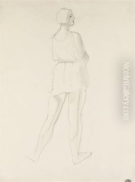 Femme Debout De Dos Oil Painting by Andre Derain