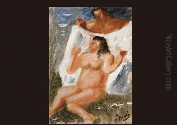 Nu Assise Oil Painting by Andre Derain
