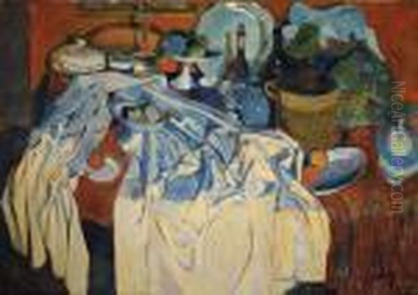 Nature Morte A La Table
Signe Oil Painting by Andre Derain