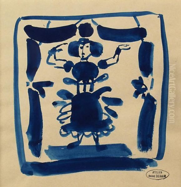 Personnage De Thetre Oil Painting by Andre Derain