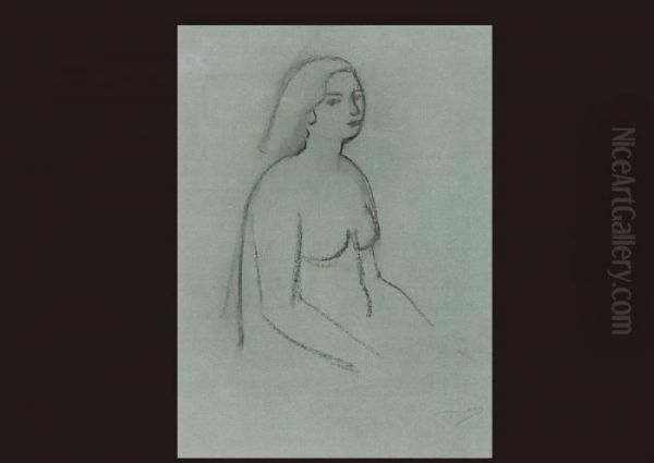 Nude Oil Painting by Andre Derain