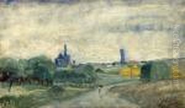 Paysage A Saint-maxim Oil Painting by Andre Derain