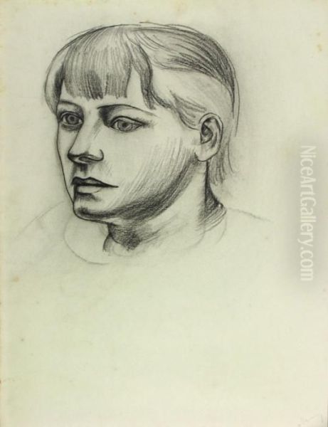 Kopf Eines Jungen Madchens Oil Painting by Andre Derain