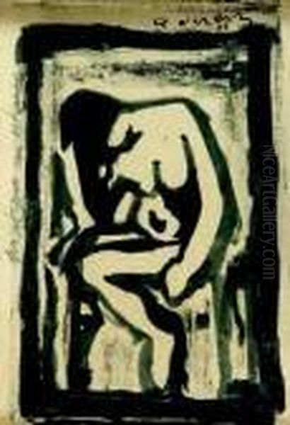 Projet Pour Une Estampe (femme Nue) Oil Painting by Andre Derain