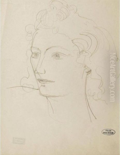 Tete De Femme Oil Painting by Andre Derain
