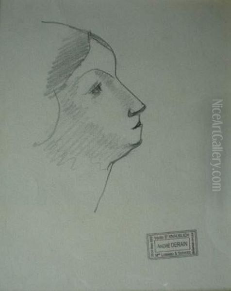 Profil De Femme Oil Painting by Andre Derain