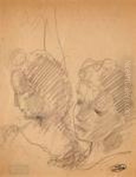 Deux Tetes Oil Painting by Andre Derain