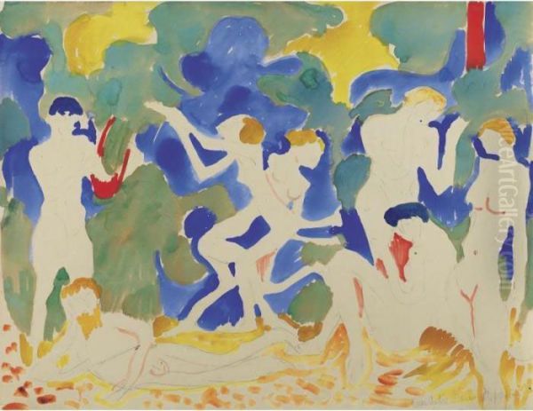 Musique Oil Painting by Andre Derain