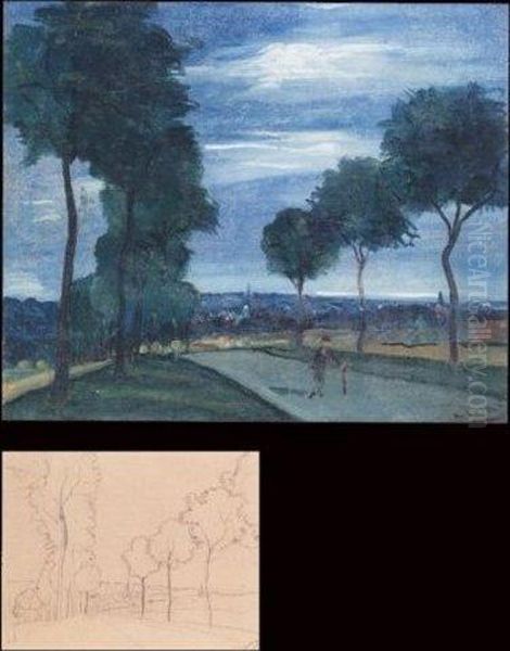 Vue De Donnemarie En Montois Oil Painting by Andre Derain