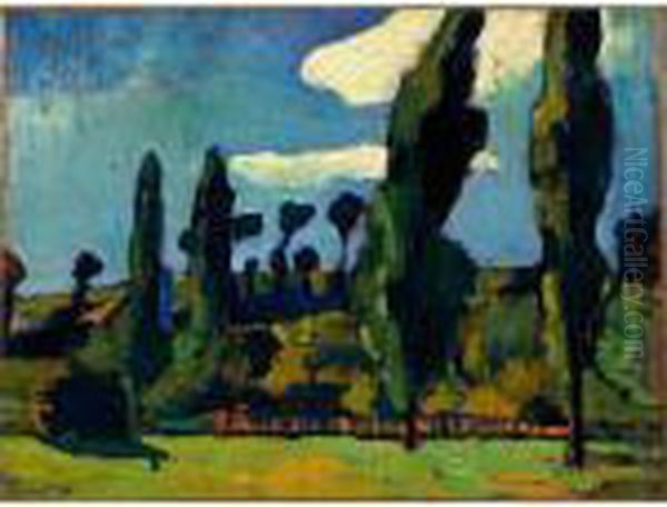 Paysage Aux Environs De Chatou Oil Painting by Andre Derain