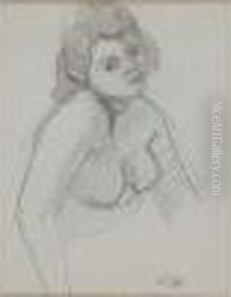 Buste Denude Et Tete Penchee Oil Painting by Andre Derain
