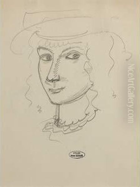 Femme Au Chapeau Oil Painting by Andre Derain