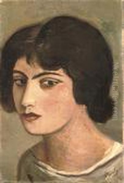 Tete De Jeune Fille Oil Painting by Andre Derain